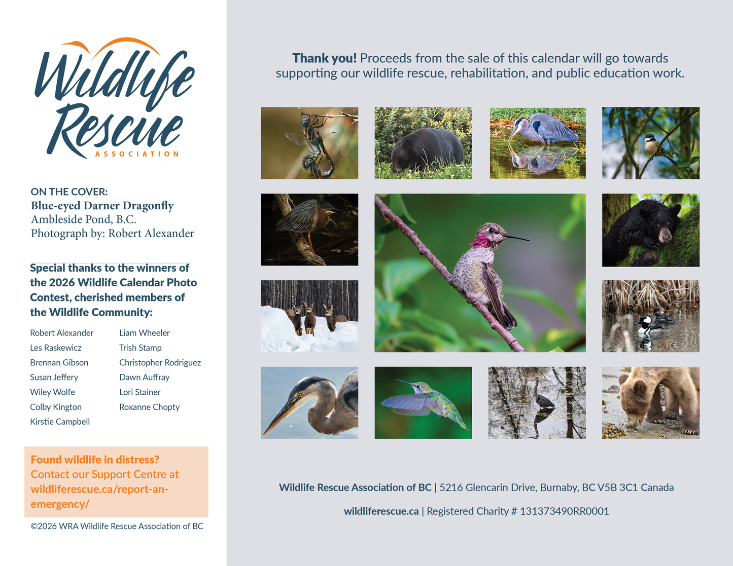 2026-2027 Wildlife Calendar